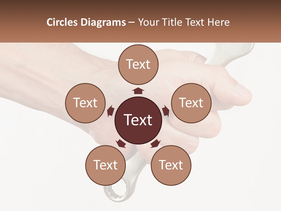 A Person Holding A Wrench In Their Hand PowerPoint Template