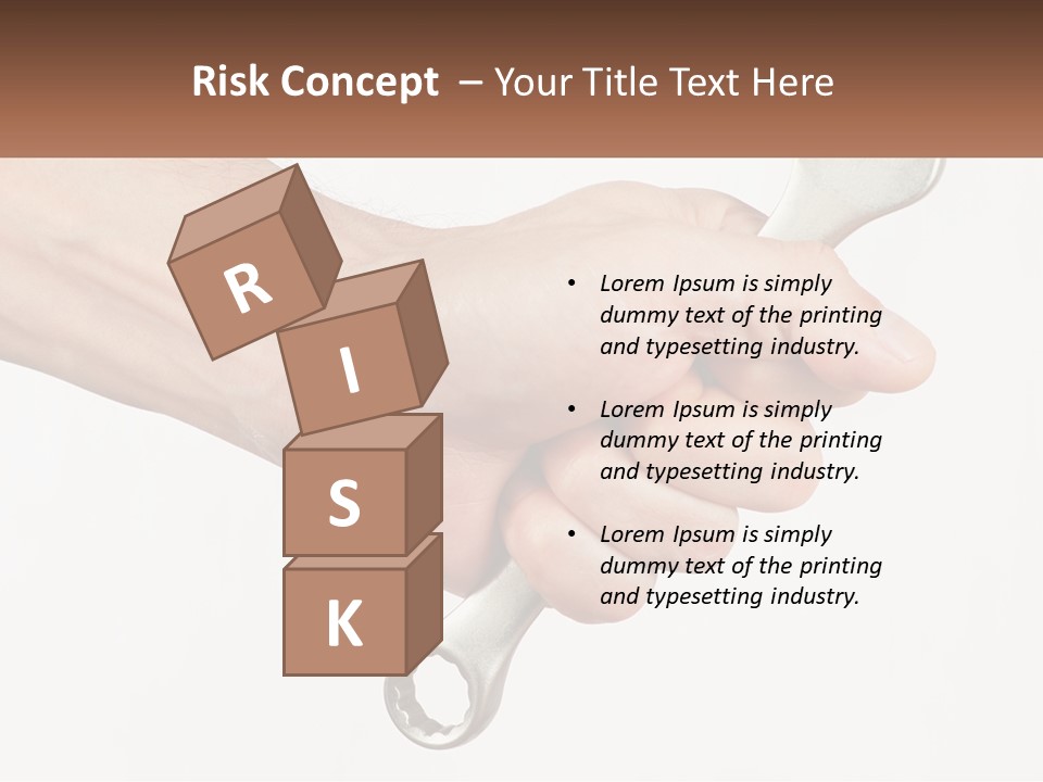 A Person Holding A Wrench In Their Hand PowerPoint Template