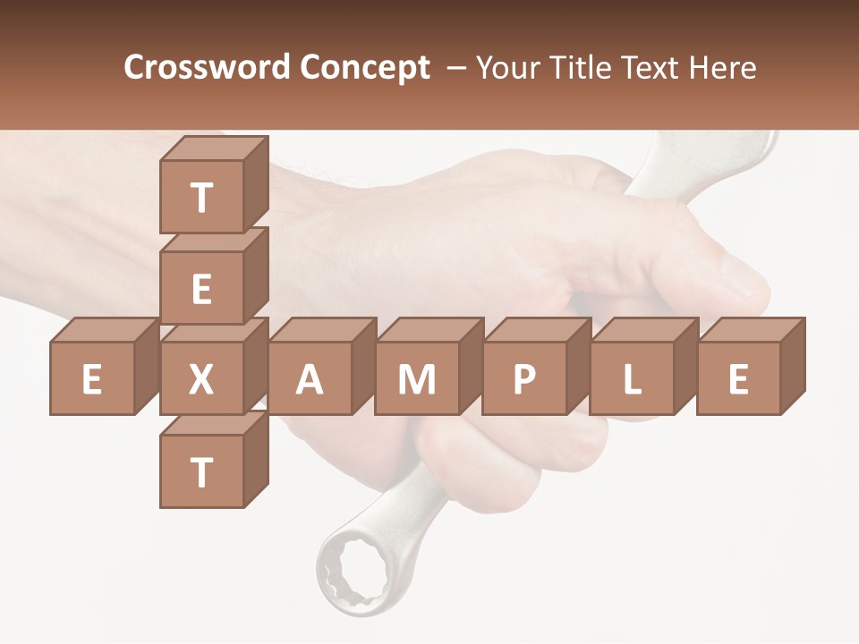 A Person Holding A Wrench In Their Hand PowerPoint Template