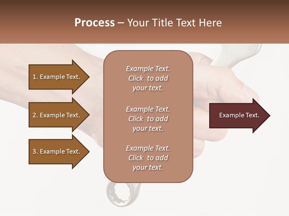 A Person Holding A Wrench In Their Hand PowerPoint Template