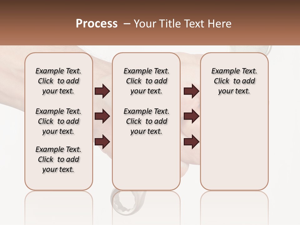 A Person Holding A Wrench In Their Hand PowerPoint Template