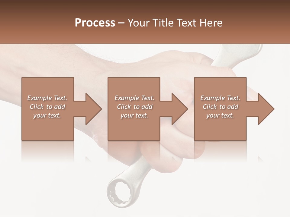 A Person Holding A Wrench In Their Hand PowerPoint Template
