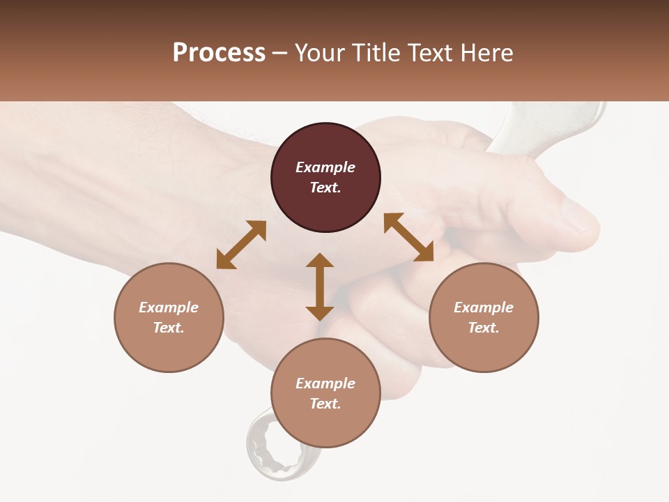 A Person Holding A Wrench In Their Hand PowerPoint Template