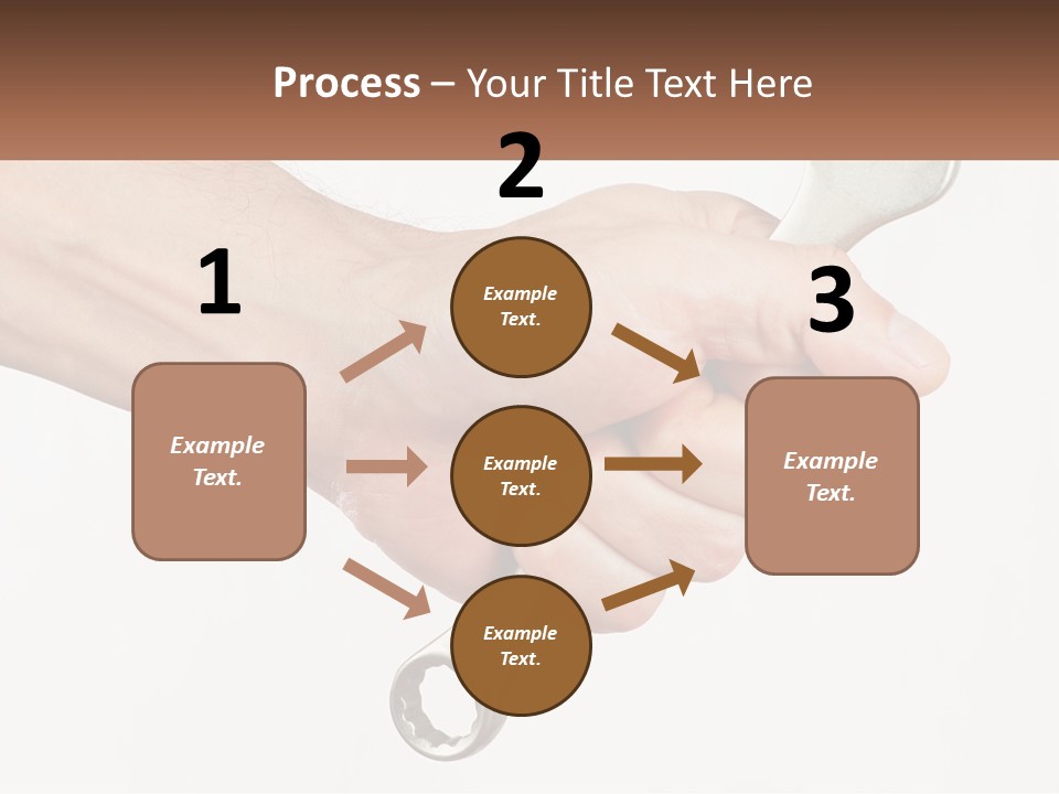 A Person Holding A Wrench In Their Hand PowerPoint Template
