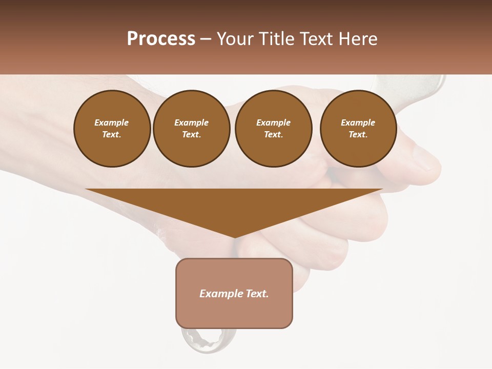 A Person Holding A Wrench In Their Hand PowerPoint Template