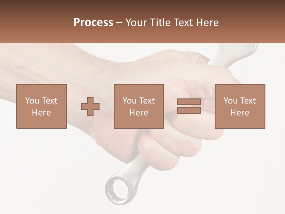 A Person Holding A Wrench In Their Hand PowerPoint Template