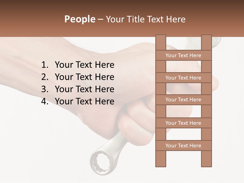 A Person Holding A Wrench In Their Hand PowerPoint Template