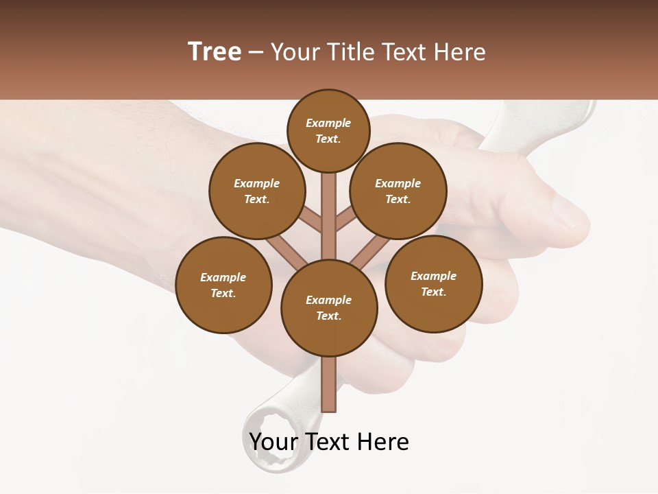 A Person Holding A Wrench In Their Hand PowerPoint Template