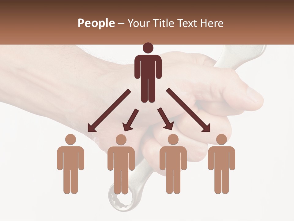A Person Holding A Wrench In Their Hand PowerPoint Template