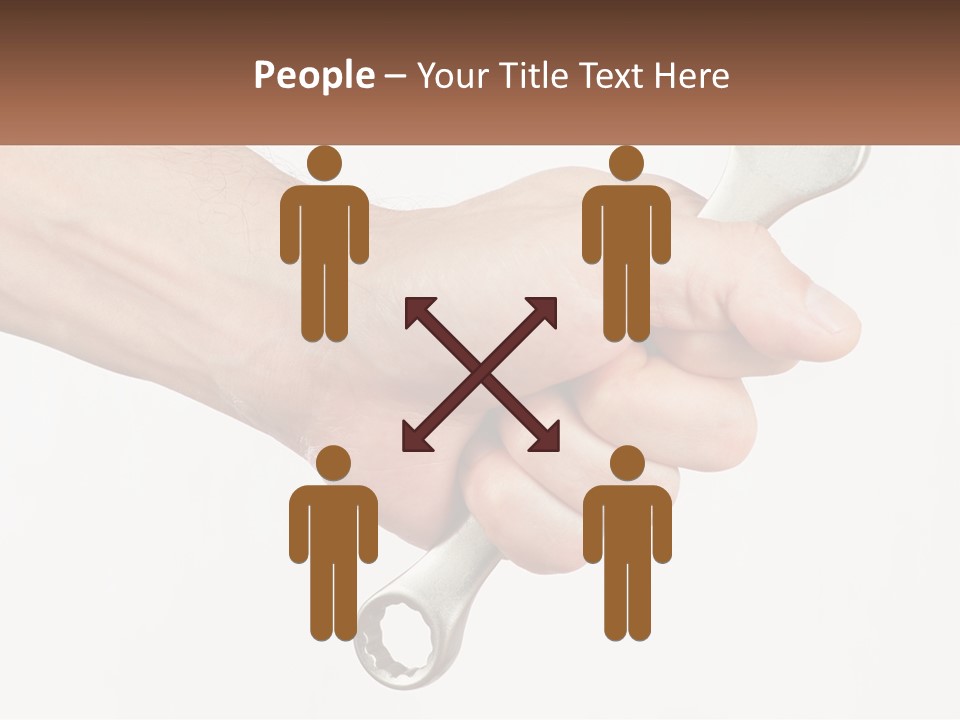 A Person Holding A Wrench In Their Hand PowerPoint Template