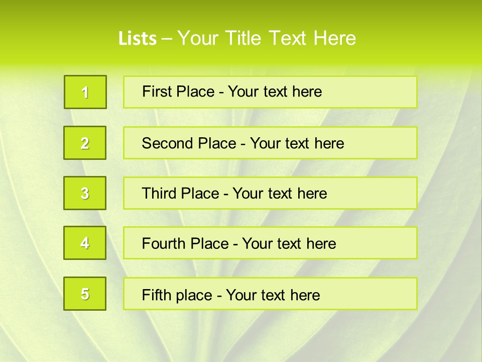 A Green Leaf Powerpoint Presentation PowerPoint Template