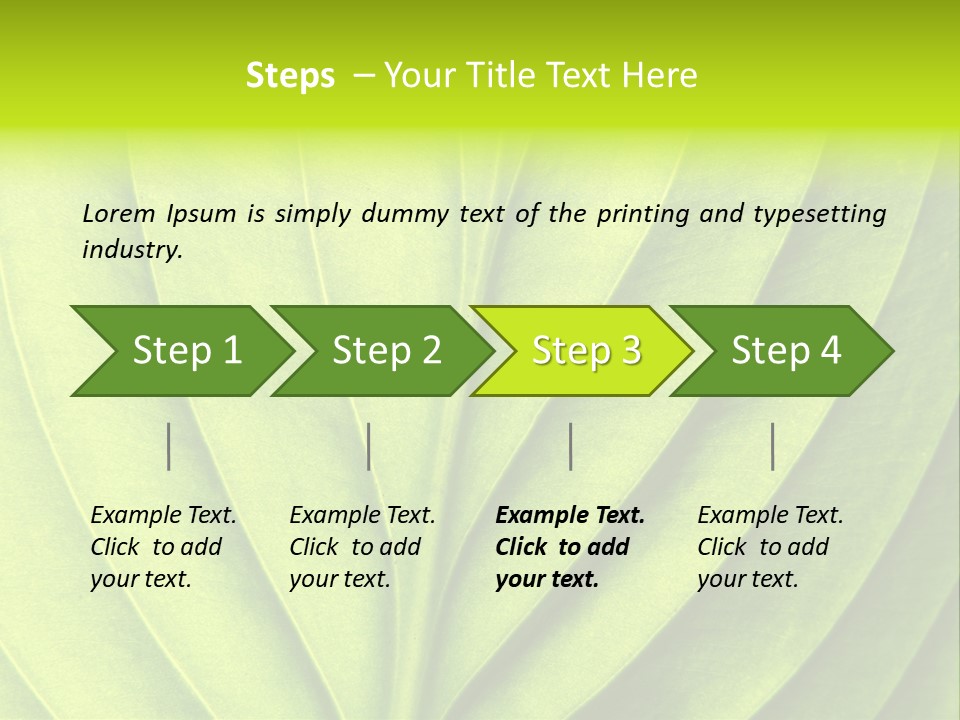 A Green Leaf Powerpoint Presentation PowerPoint Template