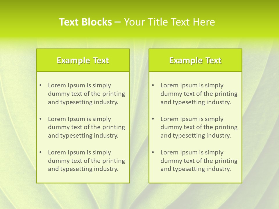 A Green Leaf Powerpoint Presentation PowerPoint Template