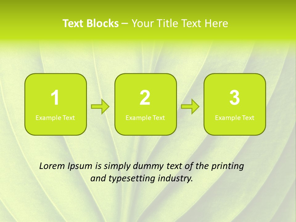 A Green Leaf Powerpoint Presentation PowerPoint Template