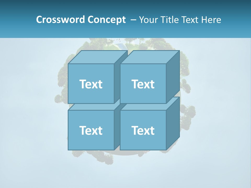 A Globe With A River Running Through It PowerPoint Template