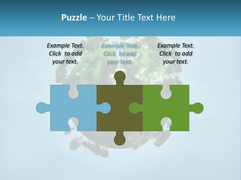 A Globe With A River Running Through It PowerPoint Template