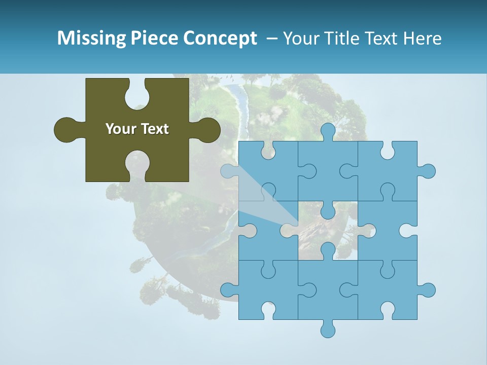 A Globe With A River Running Through It PowerPoint Template