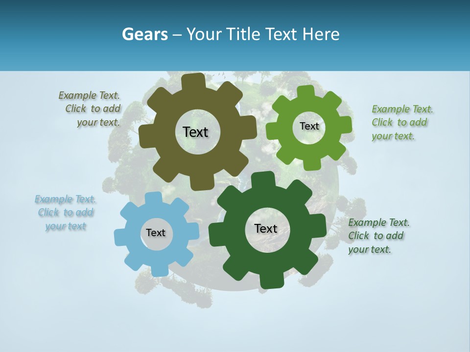 A Globe With A River Running Through It PowerPoint Template