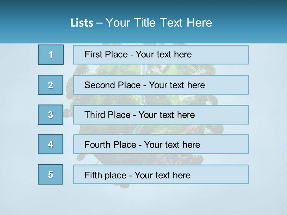 A Globe With A River Running Through It PowerPoint Template