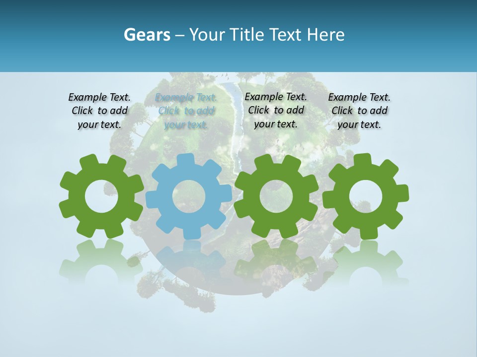 A Globe With A River Running Through It PowerPoint Template