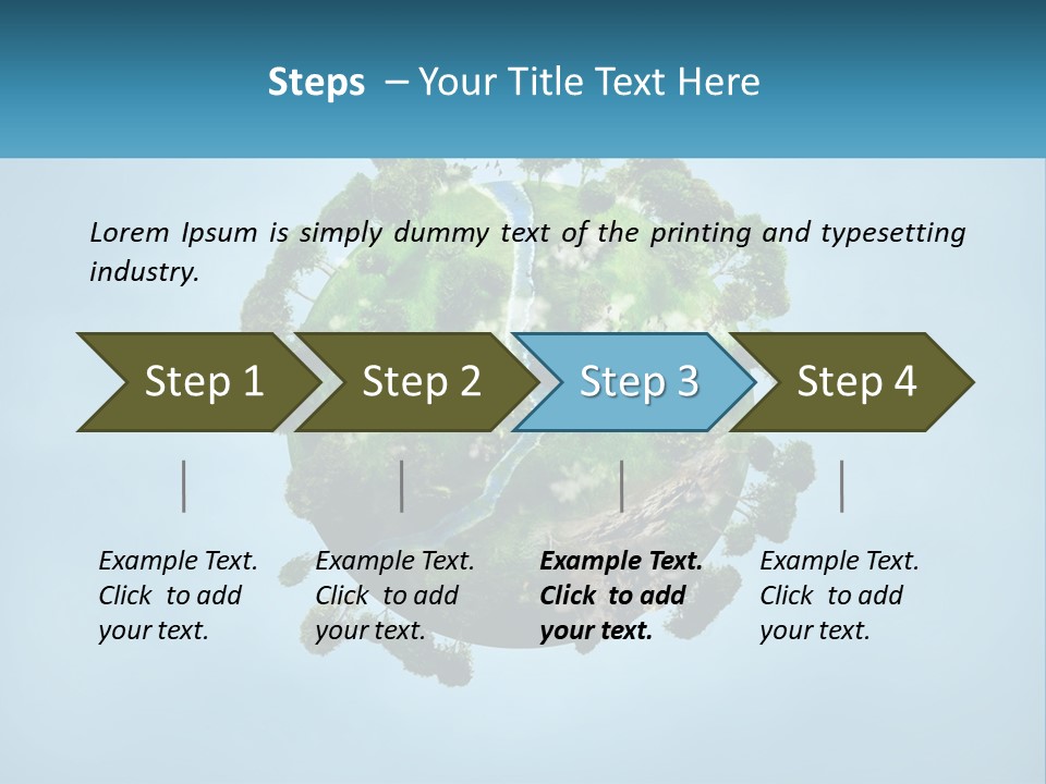 A Globe With A River Running Through It PowerPoint Template