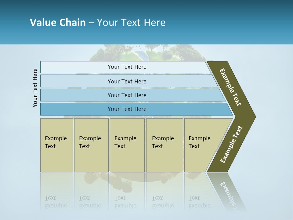 A Globe With A River Running Through It PowerPoint Template