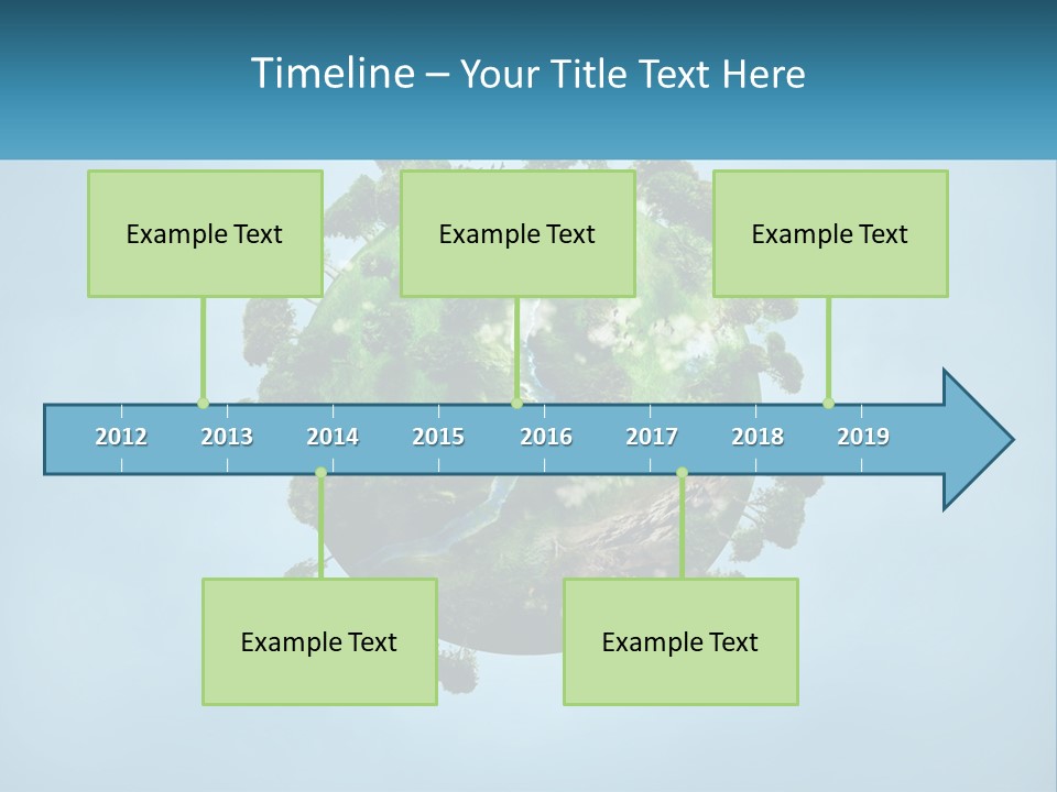 A Globe With A River Running Through It PowerPoint Template
