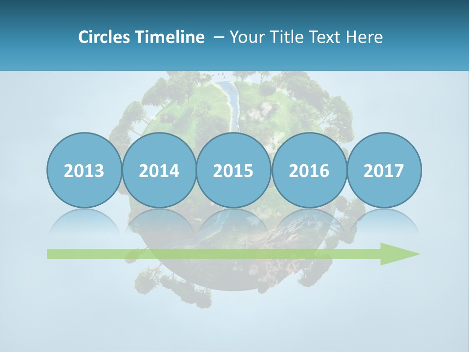 A Globe With A River Running Through It PowerPoint Template