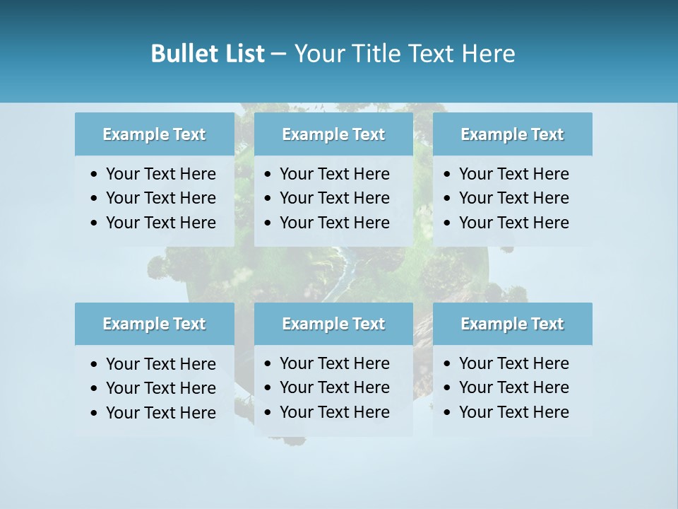 A Globe With A River Running Through It PowerPoint Template