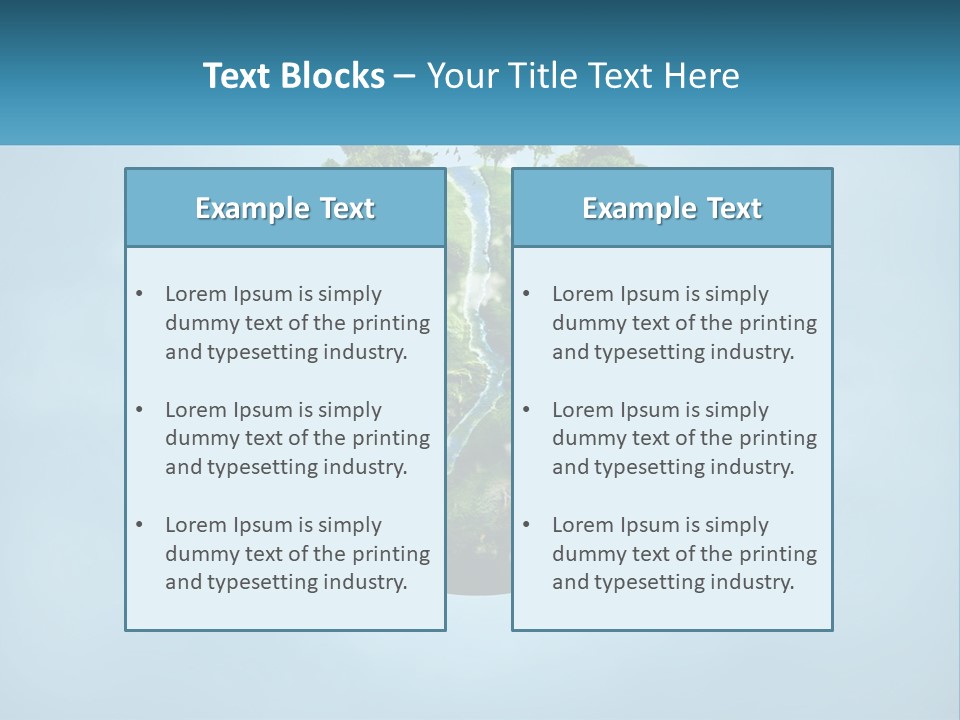 A Globe With A River Running Through It PowerPoint Template
