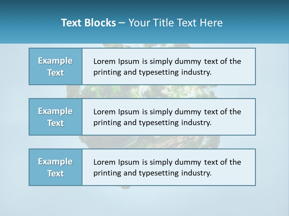 A Globe With A River Running Through It PowerPoint Template
