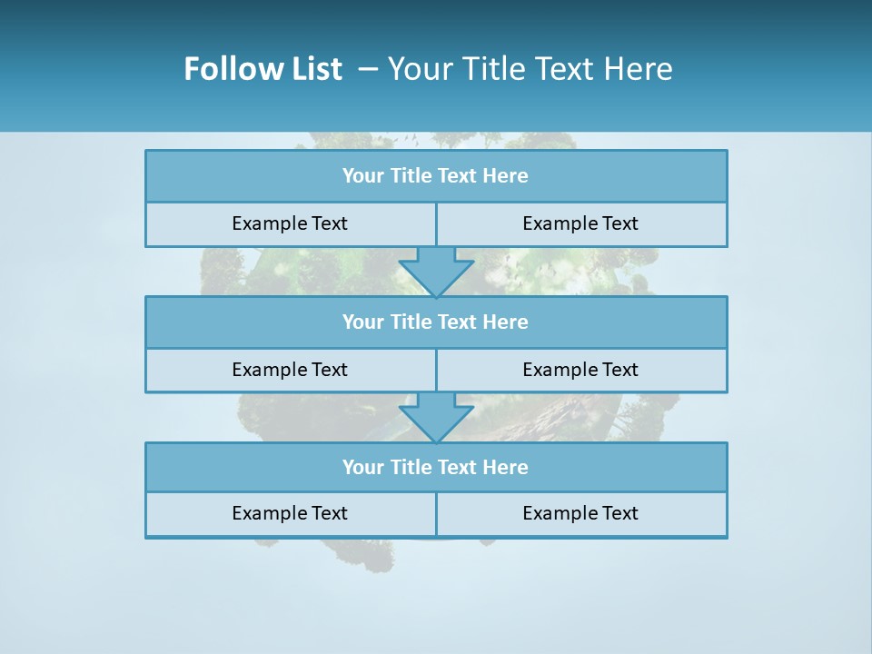 A Globe With A River Running Through It PowerPoint Template