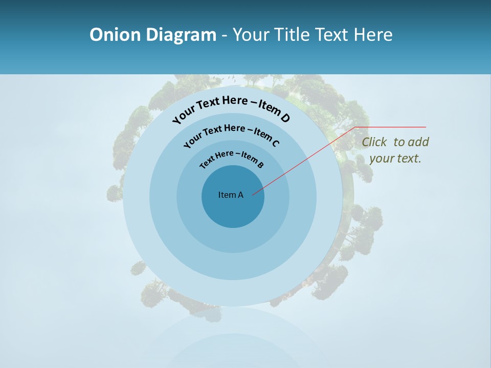 A Globe With A River Running Through It PowerPoint Template