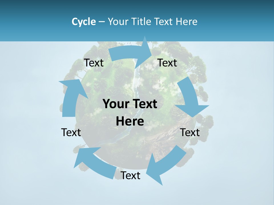 A Globe With A River Running Through It PowerPoint Template