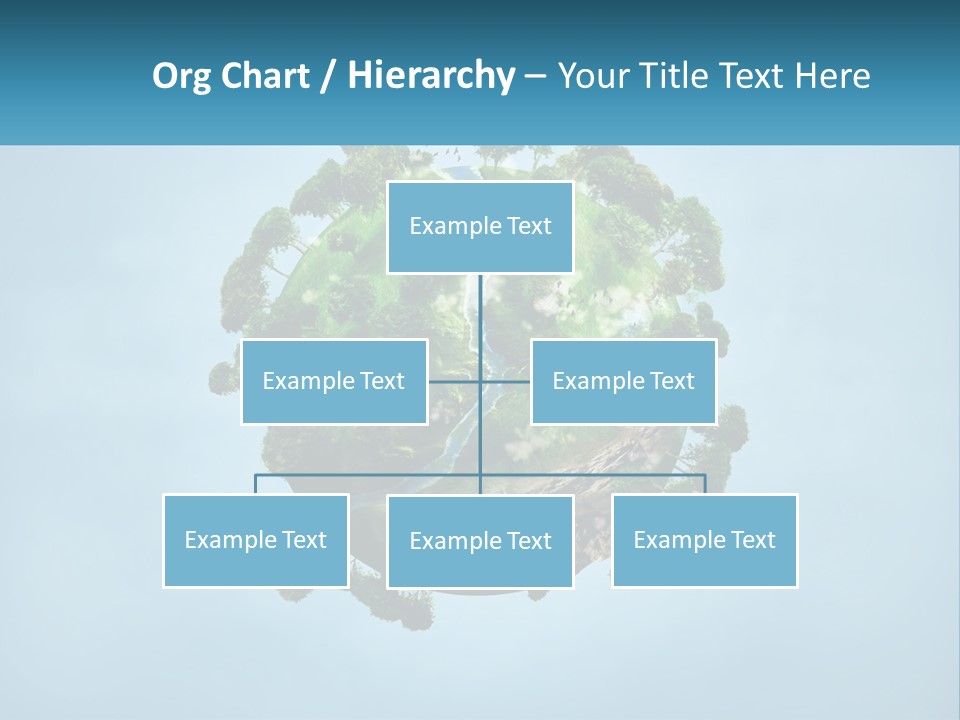 A Globe With A River Running Through It PowerPoint Template