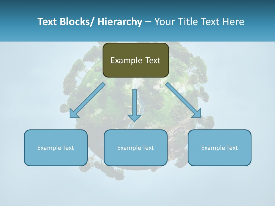 A Globe With A River Running Through It PowerPoint Template