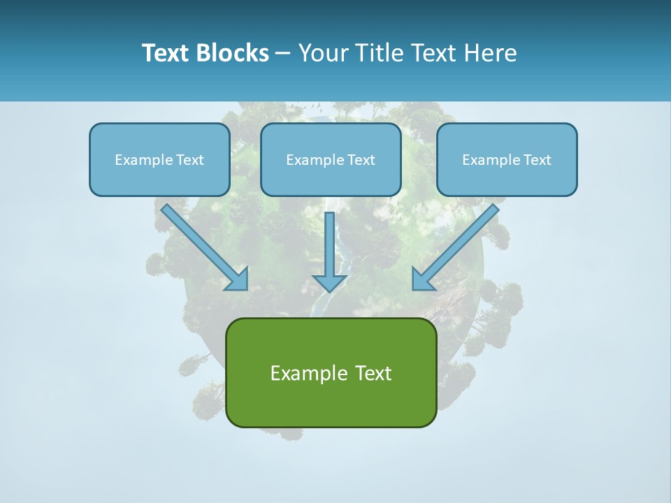 A Globe With A River Running Through It PowerPoint Template