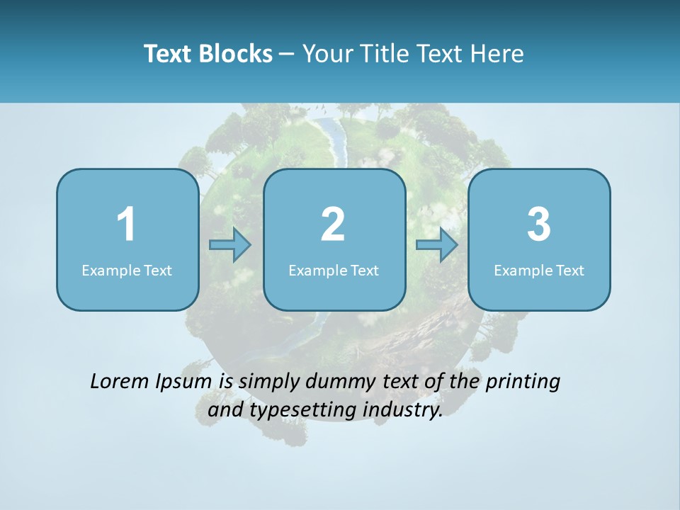 A Globe With A River Running Through It PowerPoint Template