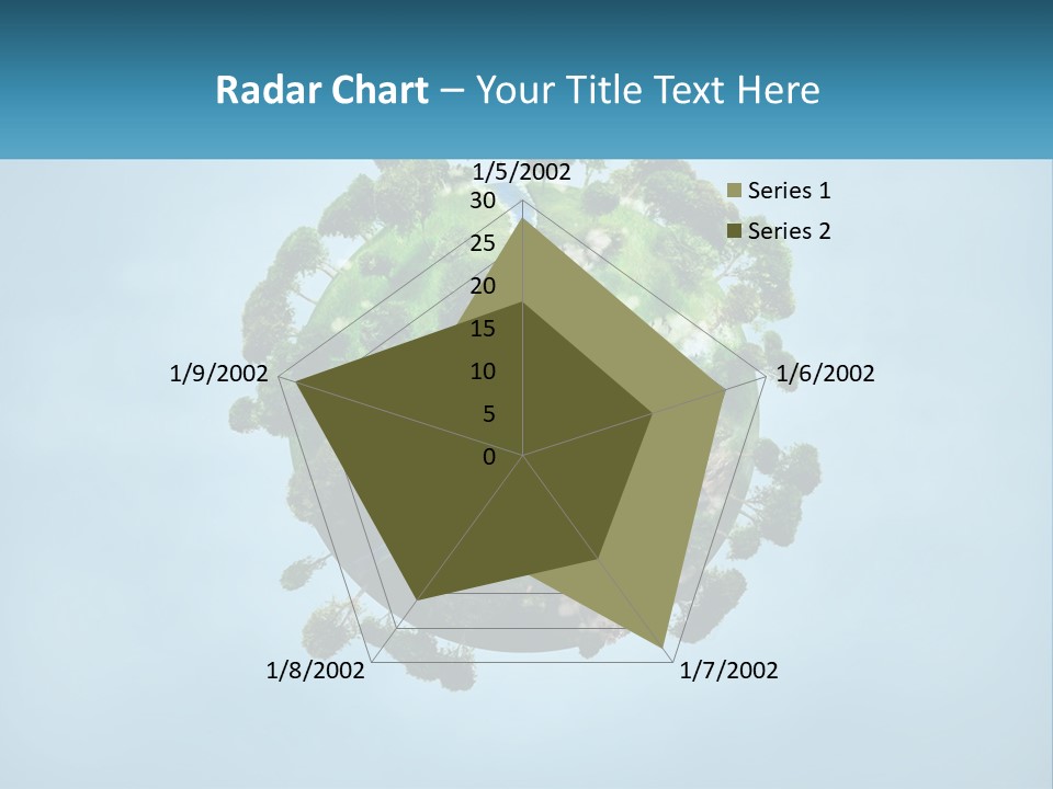 A Globe With A River Running Through It PowerPoint Template
