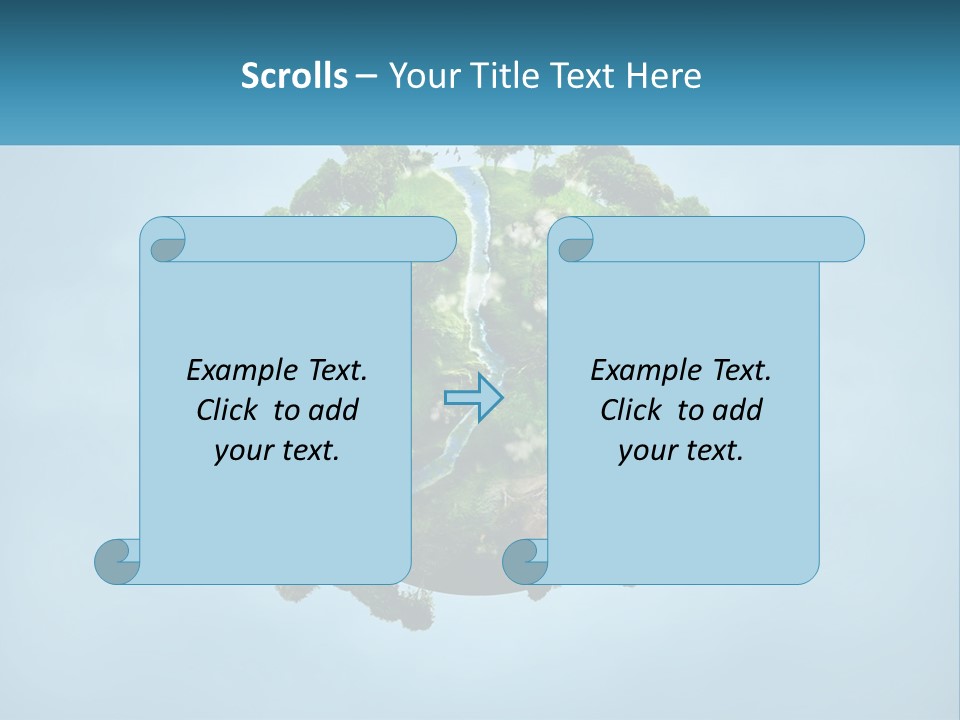 A Globe With A River Running Through It PowerPoint Template
