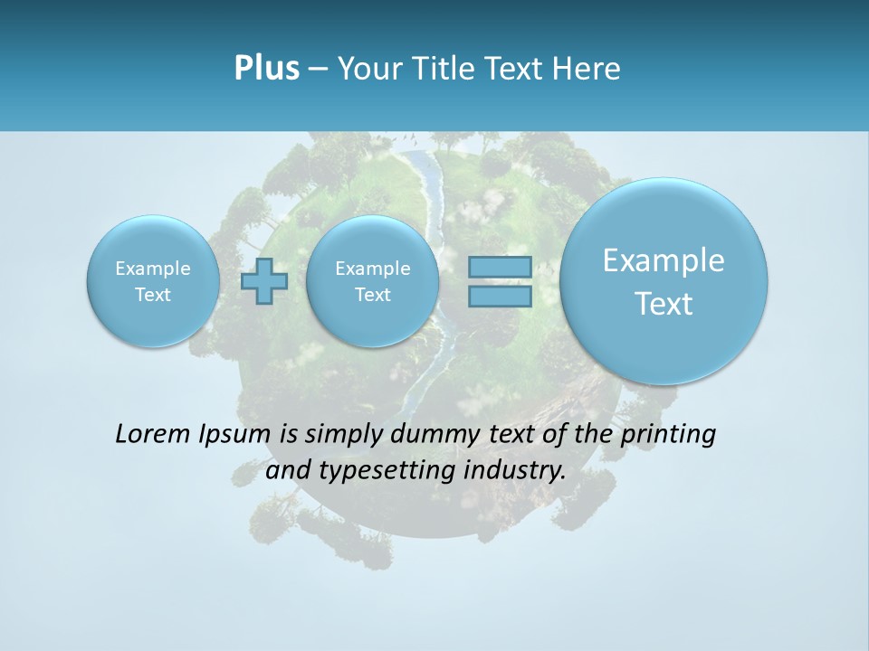 A Globe With A River Running Through It PowerPoint Template