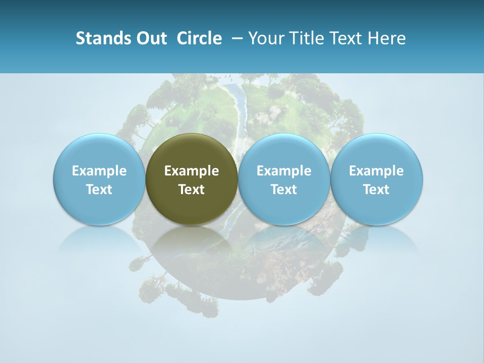 A Globe With A River Running Through It PowerPoint Template