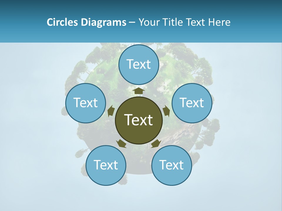 A Globe With A River Running Through It PowerPoint Template