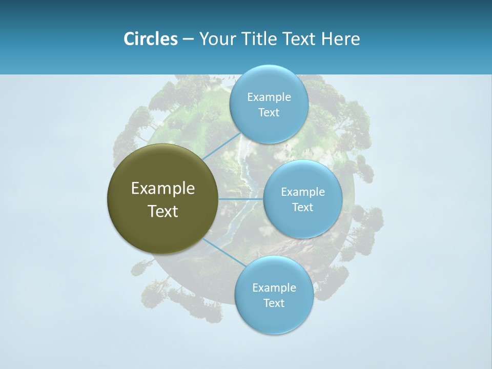 A Globe With A River Running Through It PowerPoint Template