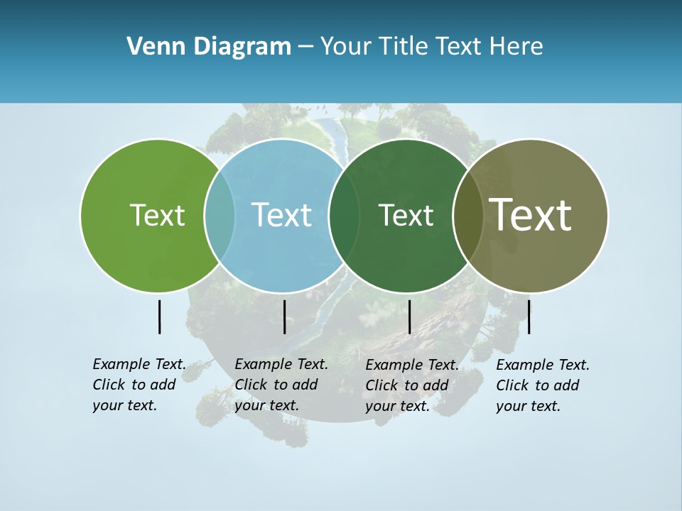 A Globe With A River Running Through It PowerPoint Template