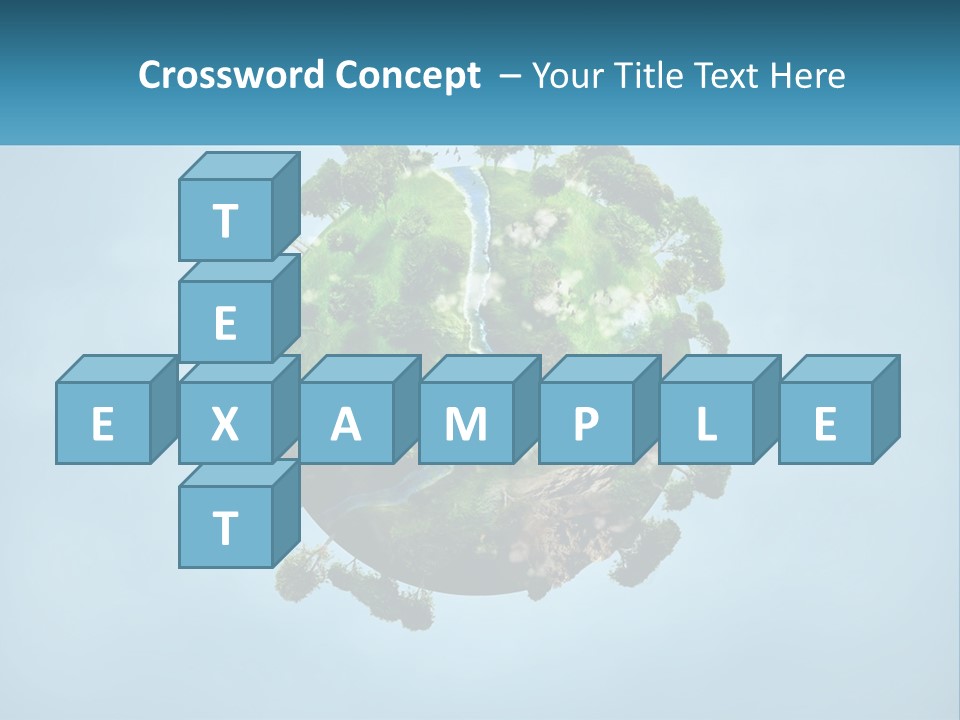 A Globe With A River Running Through It PowerPoint Template