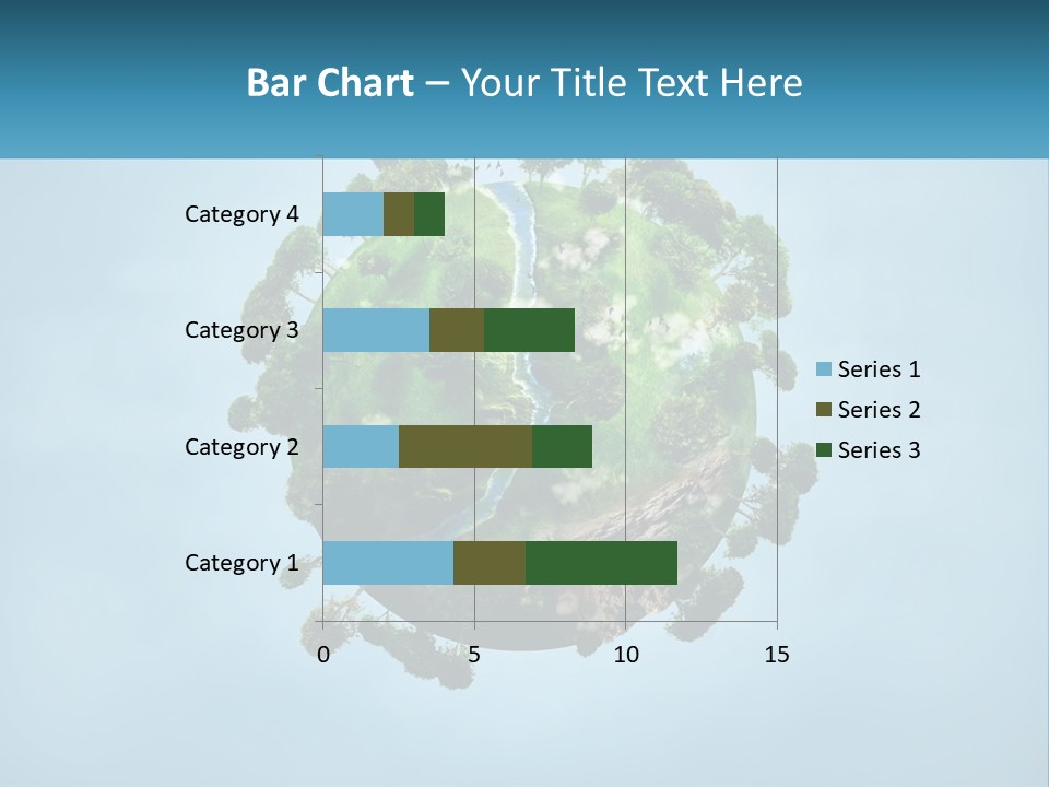 A Globe With A River Running Through It PowerPoint Template