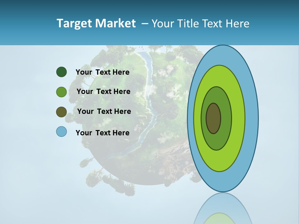 A Globe With A River Running Through It PowerPoint Template