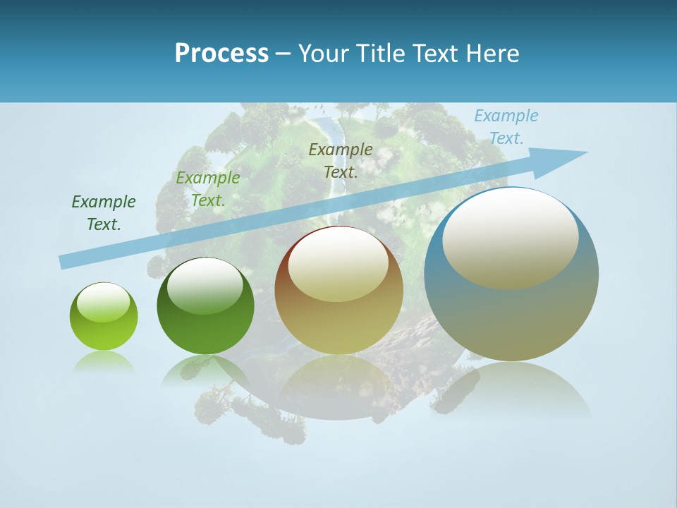 A Globe With A River Running Through It PowerPoint Template