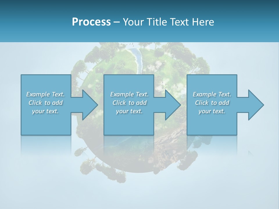A Globe With A River Running Through It PowerPoint Template